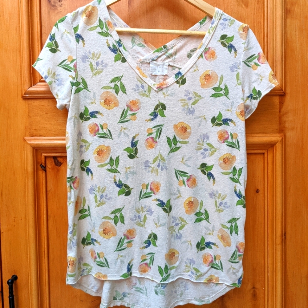 Anthropologie t.la Botanical Tee Size XS